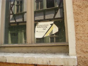 Werbefenster in Mühlhausen