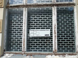 Werbefenster in Wismar